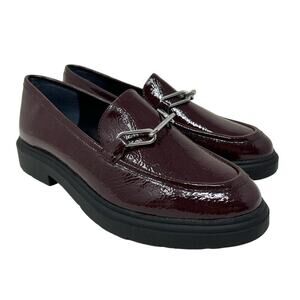 Alfani Step N' Flex Galilyao Patent Chain Loafer Flats in Dark Berry 9